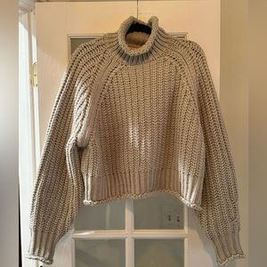 Women’s grey cowlneck sweater